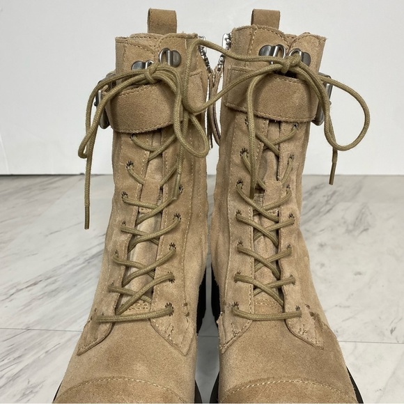 New! Sam Edelman Junip Combat Tan Suede Boot 6 1/2 - Picture 10 of 13